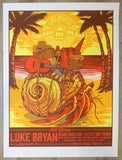 2017 Luke Bryan - Mexico Silkscreen Concert Poster by Jim Mazza