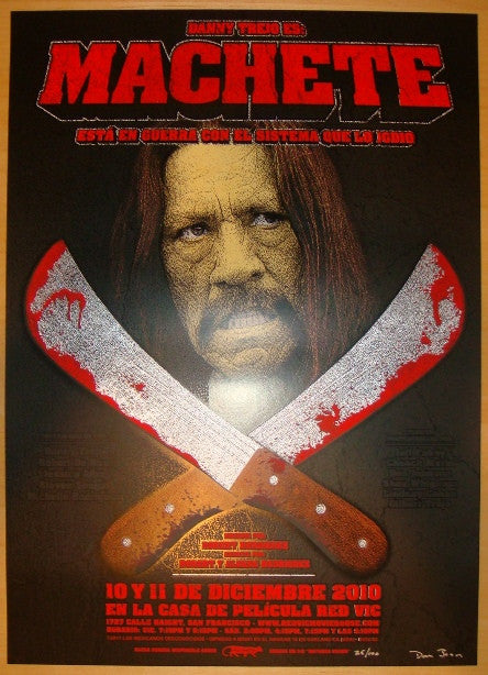 2010 "Machete" - Silkcreen Movie Poster by Hunter & Donovan