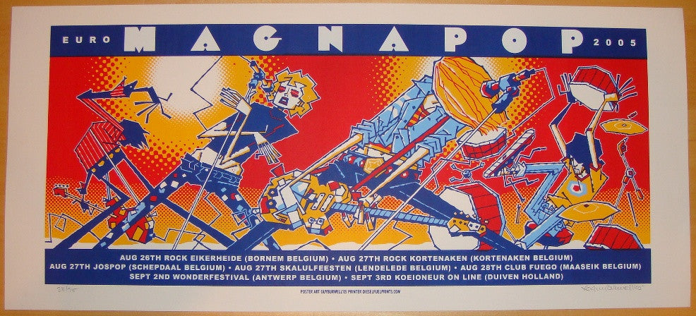 2005 Magnapop - European Tour Silkscreen Concert Poster by Guy Burwell
