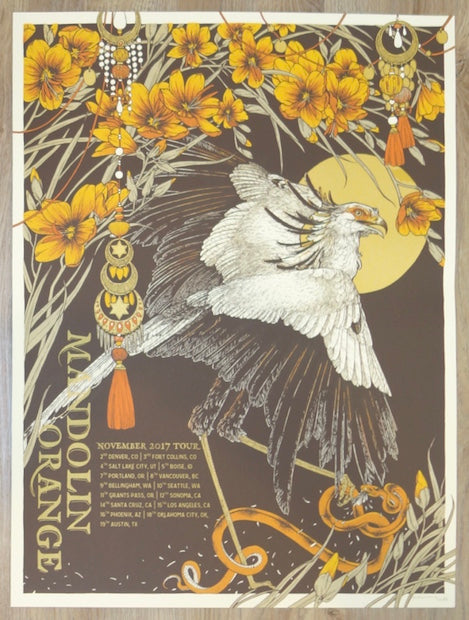 2017 Mandolin Orange - Fall Tour Silkscreen Concert Poster by Erica Williams