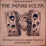 2005 The Mars Volta - LA Wood Variant Concert Poster by Emek