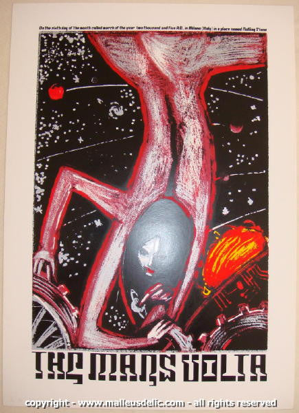2005 The Mars Volta - Milan Silkscreen Concert Poster by Malleus 2005 The Mars Volta - Milan Silkscreen Concert Poster by Malleus