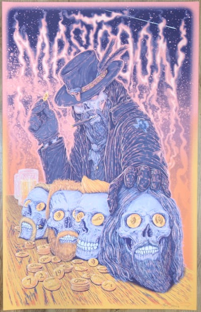 2019 Mastodon - Austin Silkscreen Concert Poster by Kyler Sharp