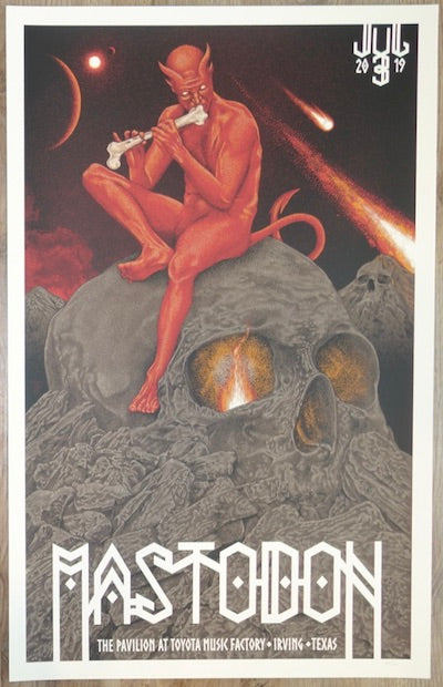 2019 Mastodon - Irving Silkscreen Concert Poster by Timothy Pittides