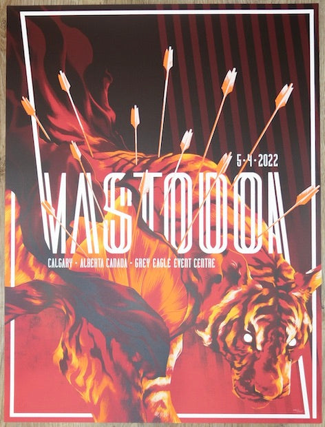 2022 Mastodon - Calgary Silkscreen Concert Poster by Matt Taylor