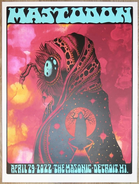 2022 Mastodon - Detroit Silkscreen Concert Poster by Alan Forbes
