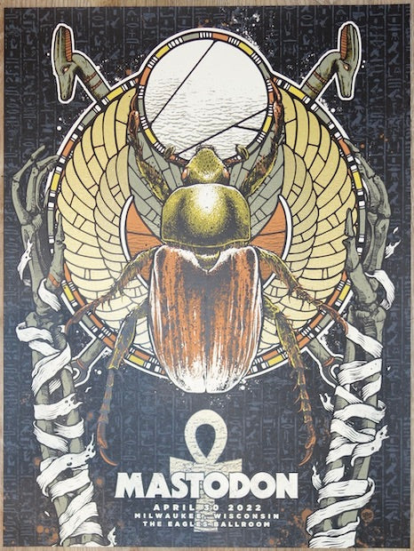 2022 Mastodon - Milwaukee Silkscreen Concert Poster by Dan Dippel