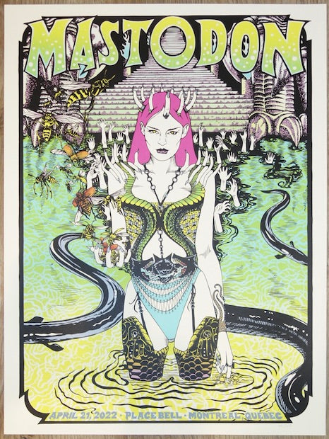 2022 Mastodon - Montreal Silkscreen Concert Poster by Caitlin Mattisson