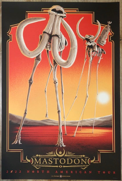 2022 Mastodon - North American Tour Silkscreen Concert Poster by Patrick Connan