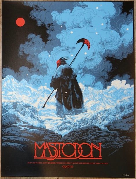 2022 Mastodon - Vancouver Silkscreen Concert Poster by Ken Taylor