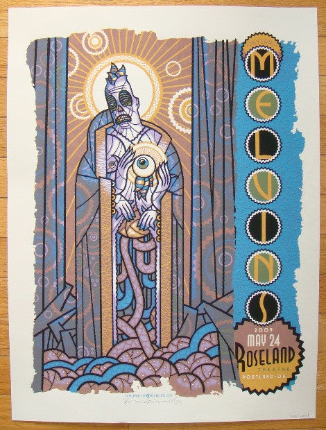 2009 The Melvins - Portland Variant Concert Poster by Guy Burwell