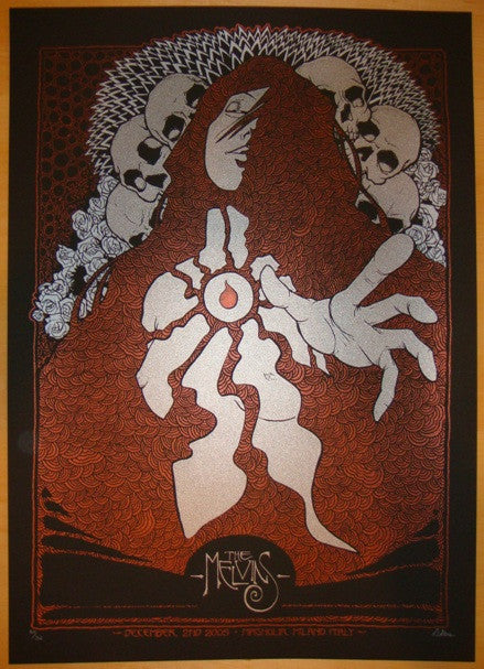 2009 The Melvins - Milan Silkscreen Concert Poster by Malleus