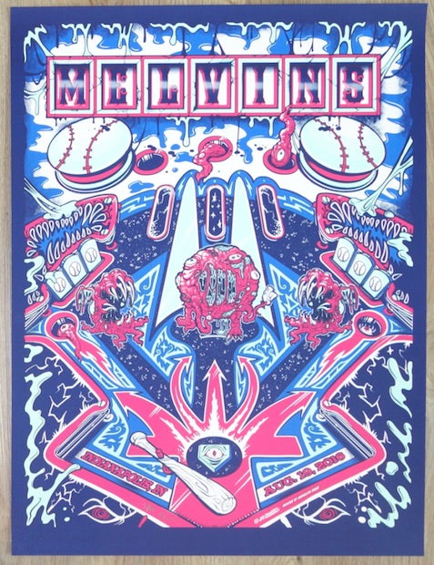 2016 The Melvins - Indianapolis Silkscreen Concert Poster by Zombie Yeti