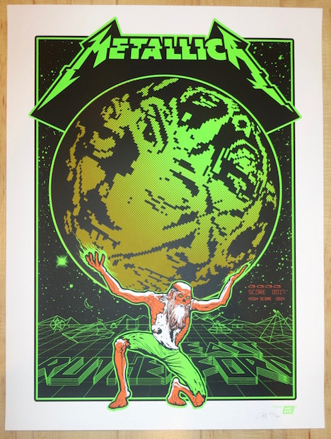 2017 Metallica - East Rutherford Silkscreen Concert Poster by Ames
