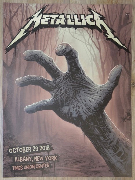 2018 Metallica - Albany Silkscreen Concert Poster by Ron Ransom