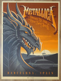 2018 Metallica - Barcelona Silkscreen Concert Poster by Mark5
