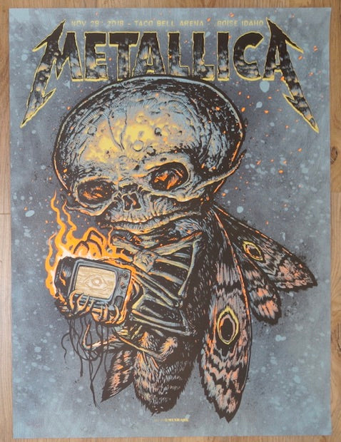 2018 Metallica - Boise Silkscreen Concert Poster by Munk One