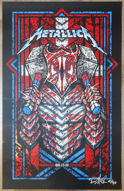 2018 Metallica - Herning Silkscreen Concert Poster by Brad Klausen