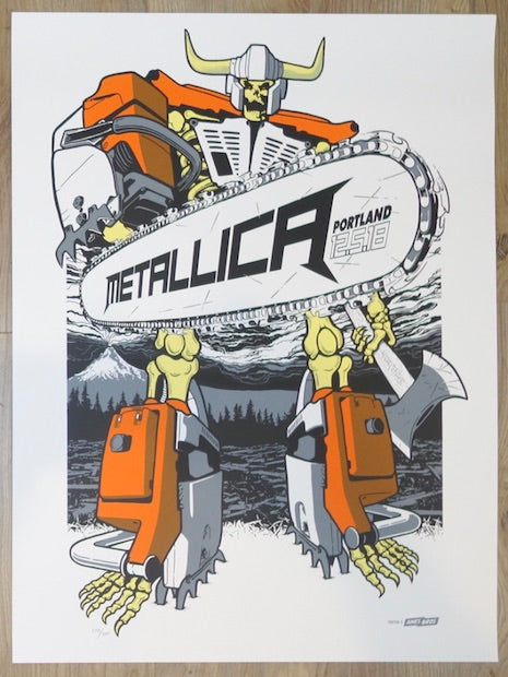 2018 Metallica - Portland Silkscreen Concert Poster by Ames