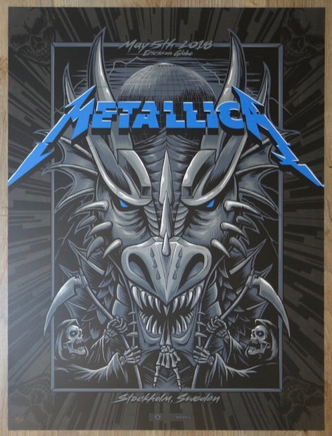 2018 Metallica - Stockholm I Silkscreen Concert Poster by Mark5