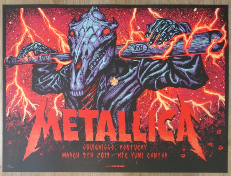 2019 Metallica - Louisville Silkscreen Concert Poster by Munk One