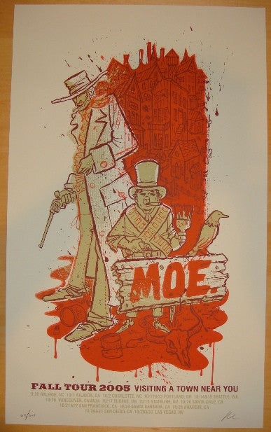 2005 Moe. - Fall Tour Silkscreen Concert Poster by Methane 2005 Moe. - Fall Tour Silkscreen Concert Poster by Methane