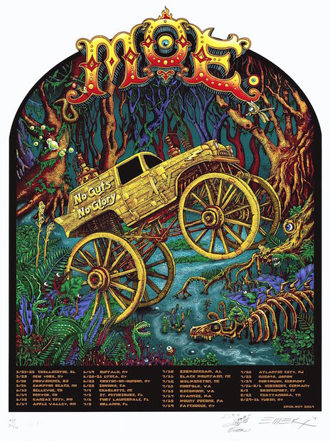 2014 Moe - Summer Tour A/P Silkscreen Concert Poster by Emek
