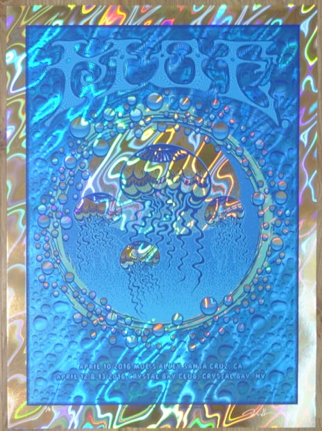 2016 Moe - Santa Cruz / Crystal Bay Lava Foil Variant Concert Poster by Dave Hunter