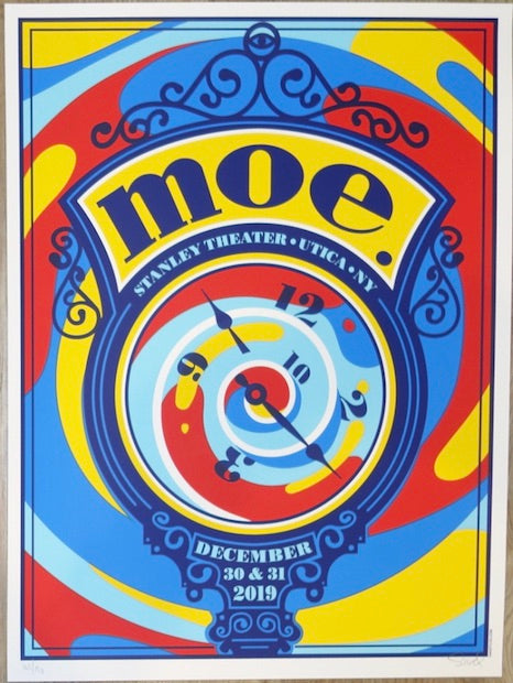 2019 Moe. - Utica NYE Silkscreen Concert Poster by Dan Stiles