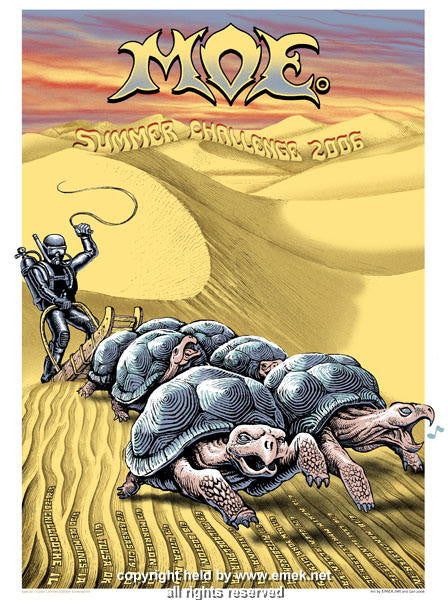 2006 Moe - Summer Challenge Silkscreen Tour Poster by Emek