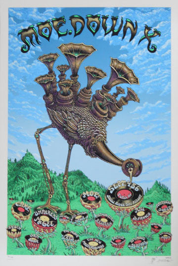 2009 Moe.Down X - Silkscreen Concert Poster by Emek