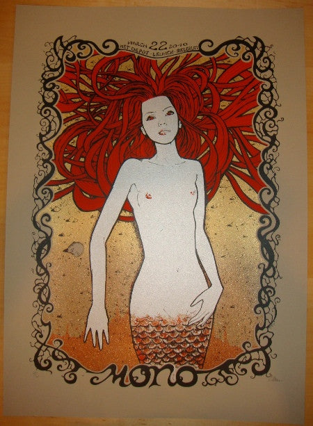 2010 Mono - Leuven Silkscreen Concert Poster by Malleus