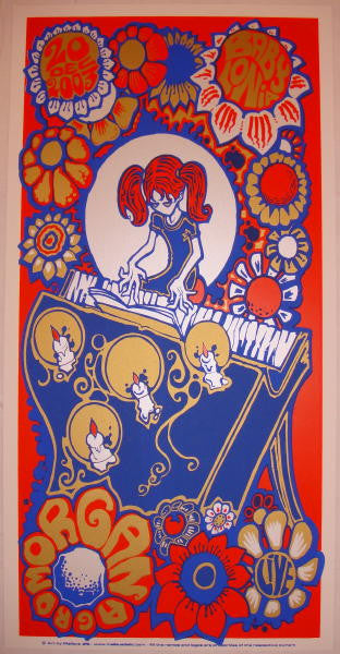 2003 Morgan - Ponderano Blue Variant Silkscreen Concert Poster by Malleus