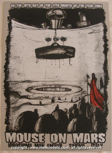 2004 Mouse on Mars - Torino Silkscreen Concert Poster by Malleus