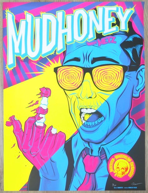 2019 Mudhoney - Minneapolis Silkscreen Concert Poster by Zombie Yeti