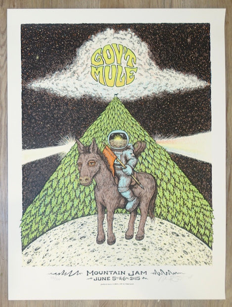 2015 Gov't Mule - Mountain Jam Silkscreen Concert Poster by Marq Squsta