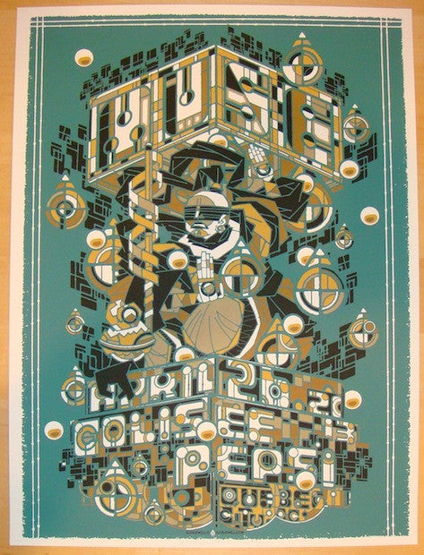 2013 Muse - Montreal III Silkscreen Concert Poster by Guy Burwell