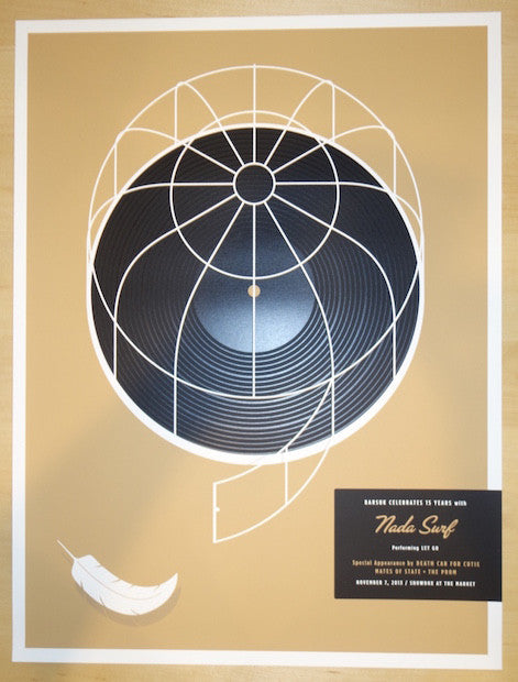 2013 Nada Surf - Seattle Silkscreen Concert Poster by Jason Munn
