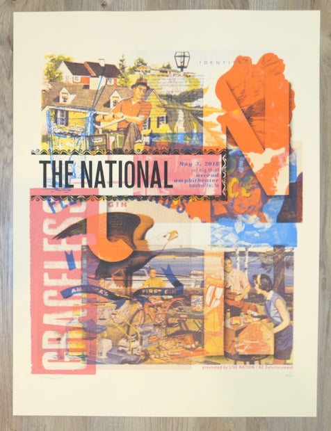 2018 The National - Nashville Silkscreen Concert Poster by Andy Vastagh