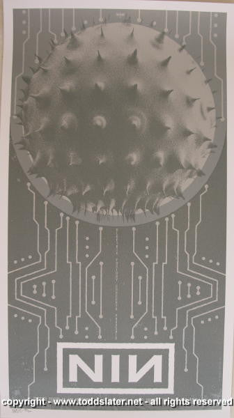 2006 Nine Inch Nails - Camden Silkscreen Concert Poster by Todd Slater