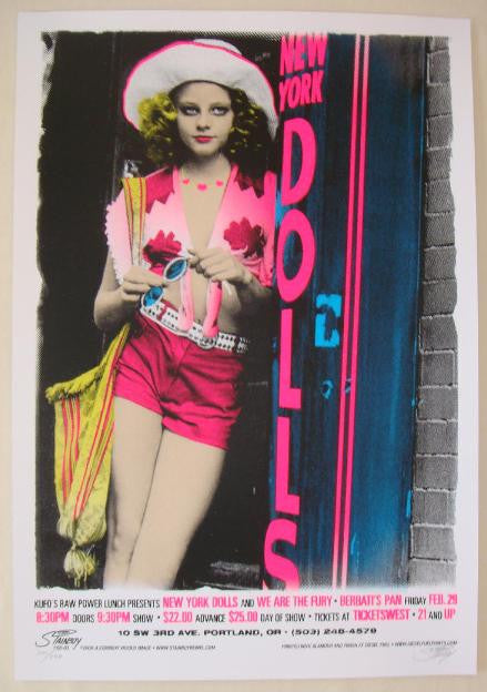 2008 New York Dolls - Portland Silkscreen Concert Poster by Stainboy