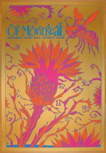 2008 Of Montreal - Denver Silkscreen Concert Poster by Todd Slater