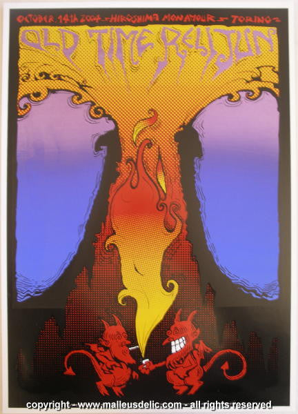 2004 Old Time Relijun - Torino Silkscreen Concert Poster by Malleus