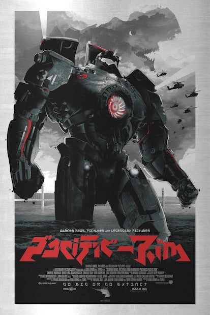 2013 "Pacific Rim" - Metal Variant Movie Poster by Domaradzki