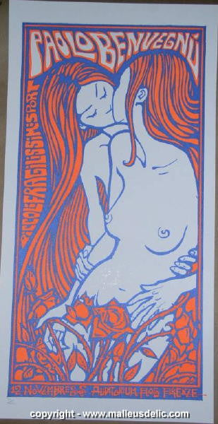 2005 Paolo Benvegnu - Florence Silkscreen Concert Poster by Malleus