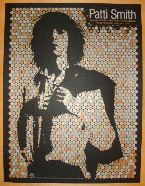 2010 Patti Smith - Chicago Silkscreen Concert Poster by Todd Slater