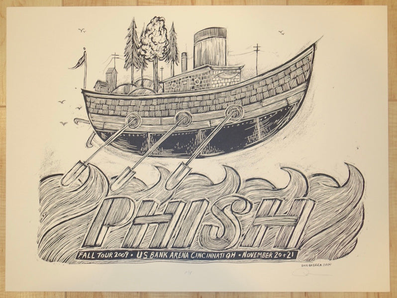 2009 Phish - Cincinnati Key Line Proof Silkscreen Concert Poster by Dan Grzeca