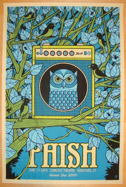 2010 Phish - Hartford II Silkcreen Concert Poster by Methane