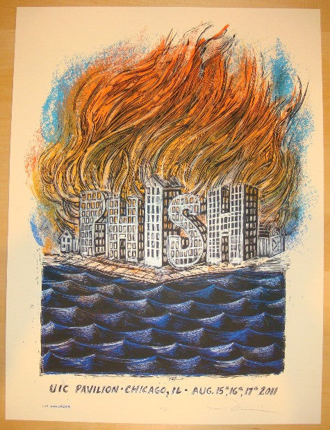 2011 Phish - Chicago Silkscreen Concert Poster by Dan Grzeca