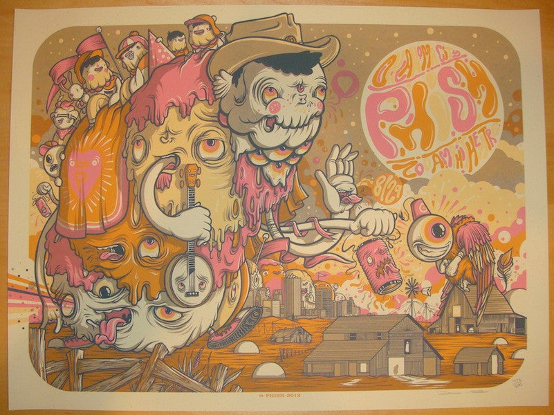2012 Phish - Oklahoma City Silkscreen Concert Poster by Drew Millward